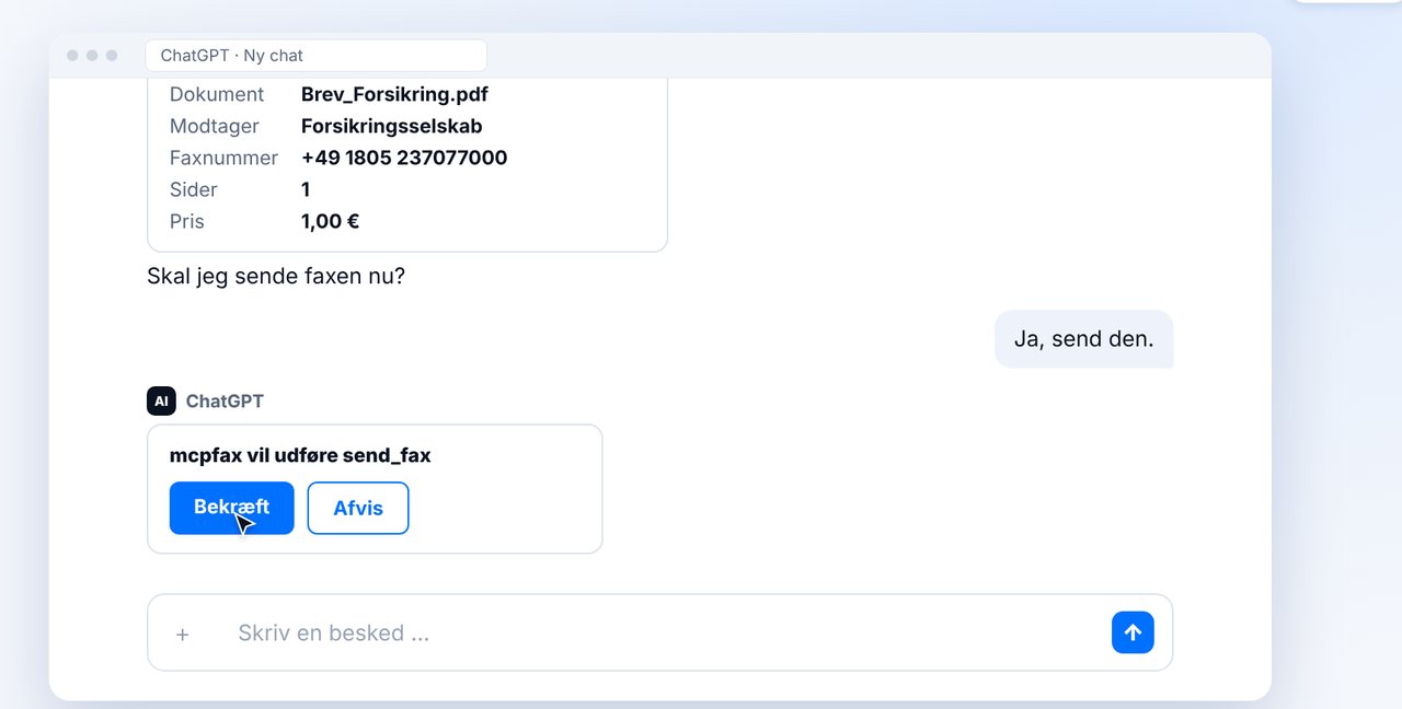 Bekræft handlingen i ChatGPT
