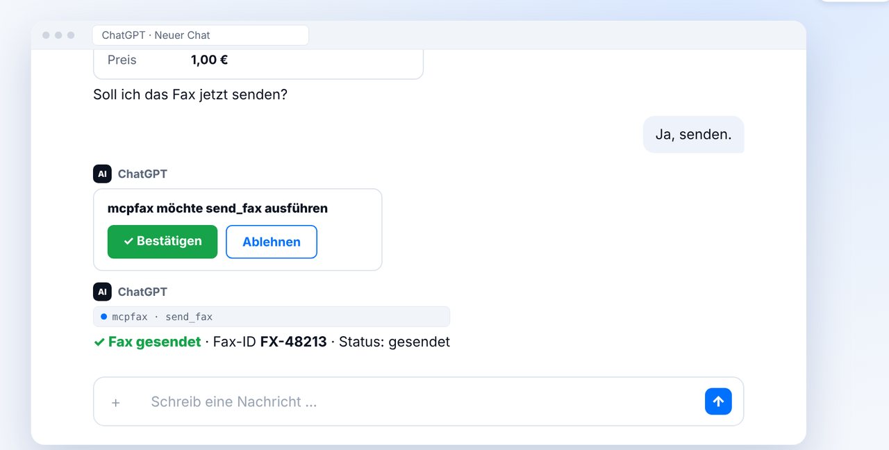 Fax gesendet mit Fax-ID