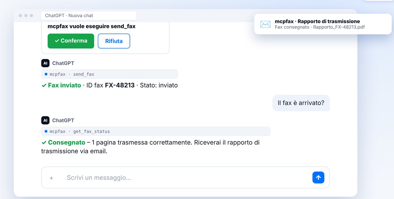 Fax consegnato, rapporto di trasmissione via email