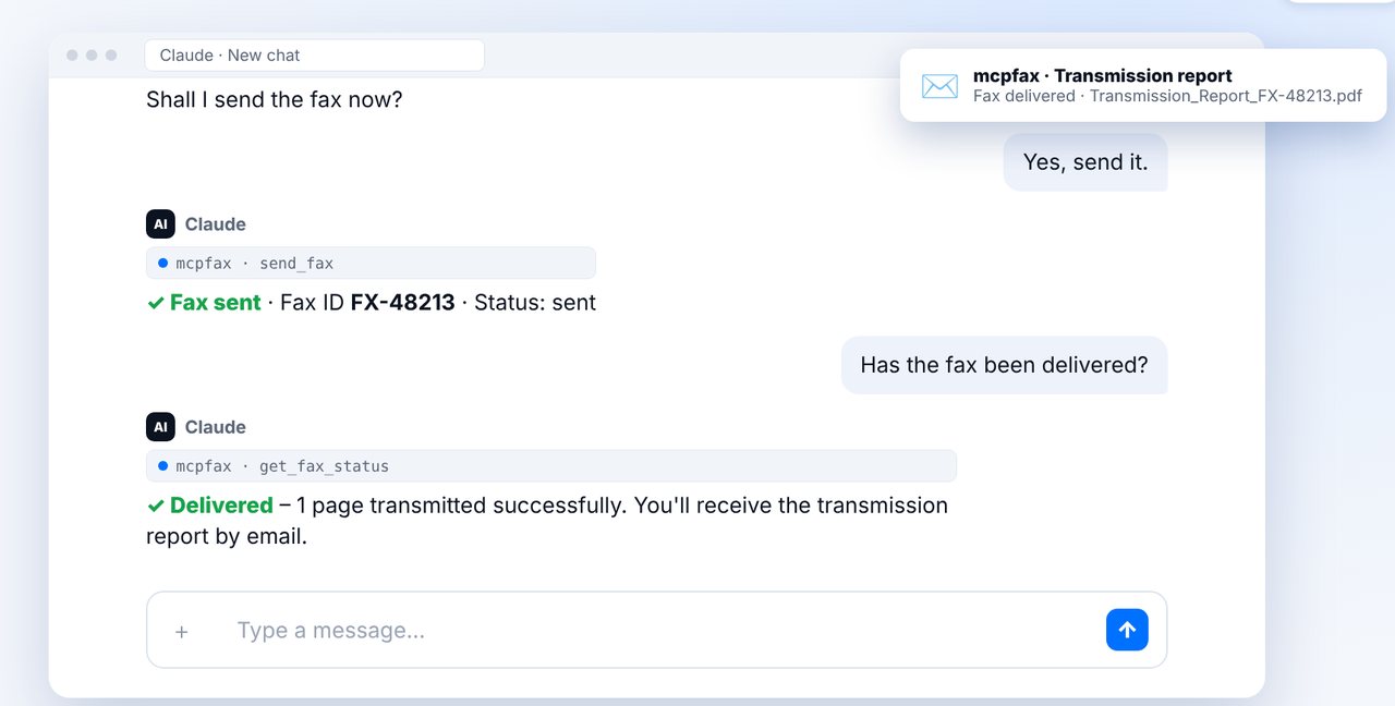 Fax delivered, transmission report by email
