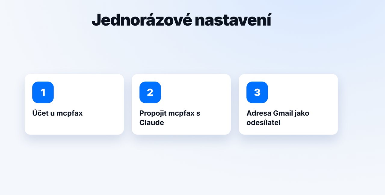 Jednorázové nastavení