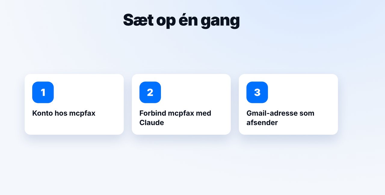 Sæt op én gang
