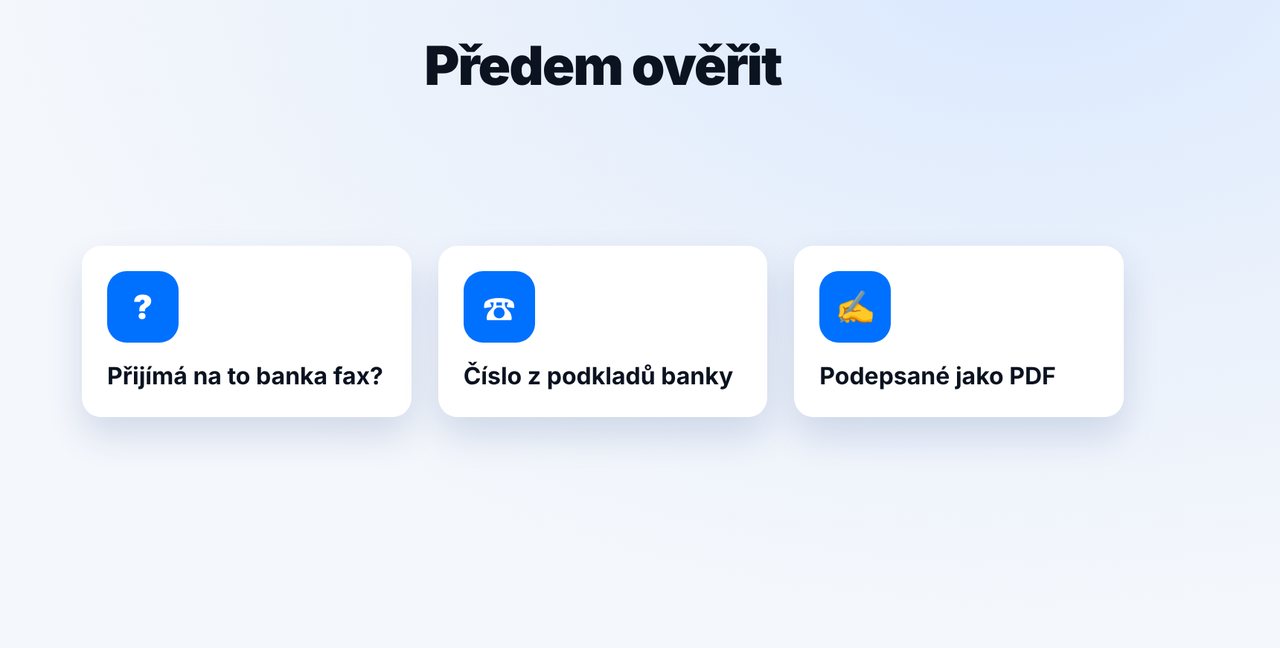 Nejdřív se zeptejte: přijímá banka fax?
