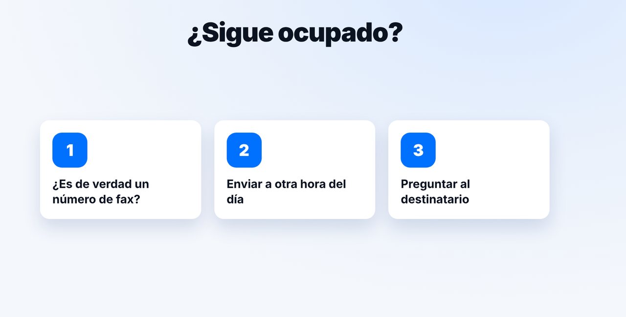 Si sigue ocupado