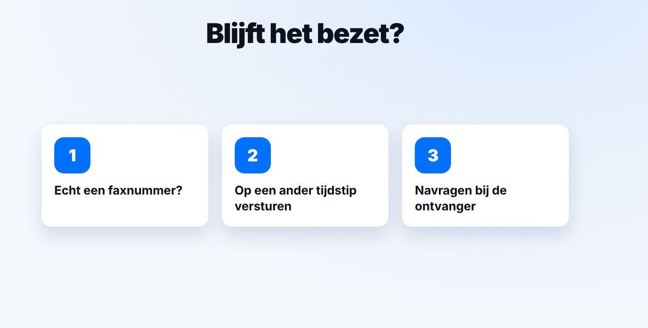 Blijft het bezet