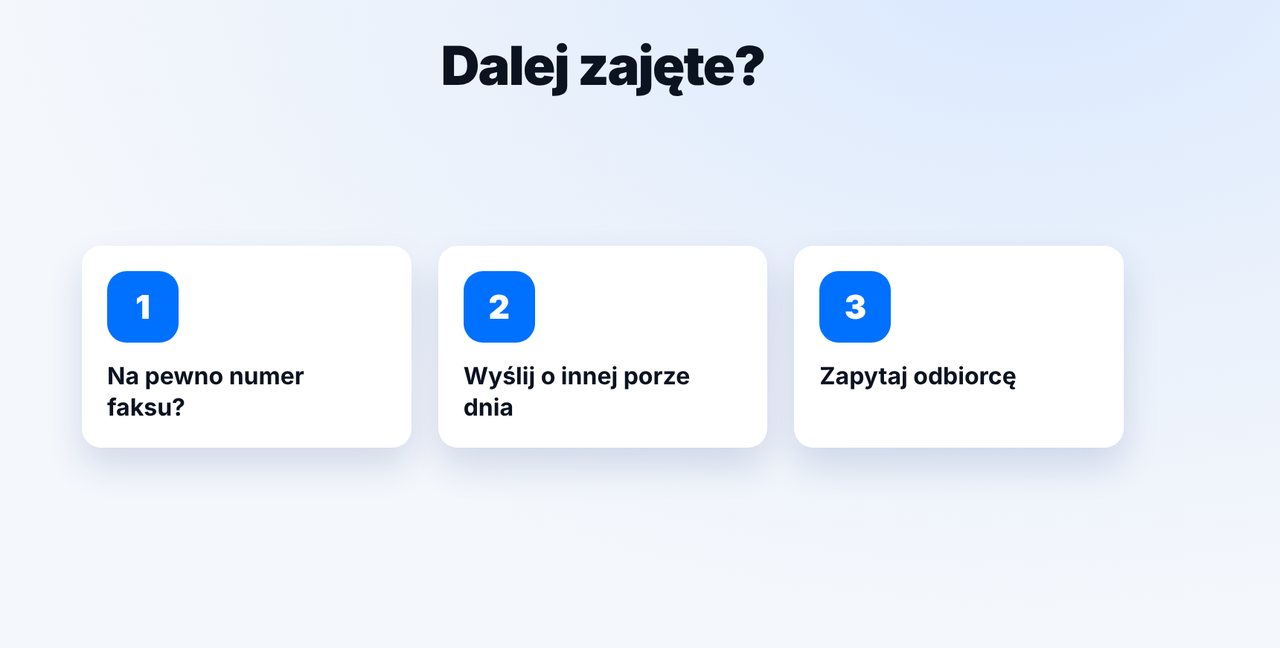 Jeśli dalej zajęte