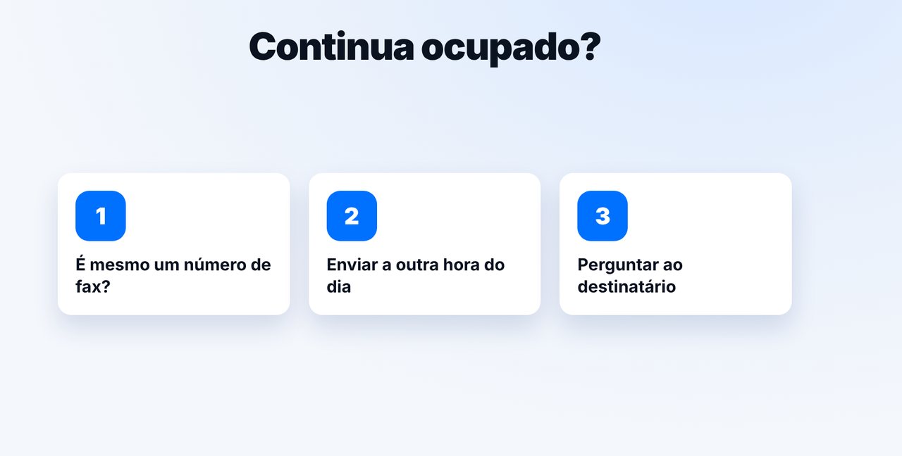 Se continuar ocupado