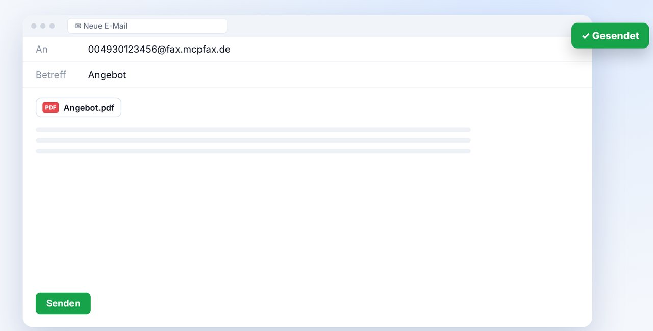 Oder: per E-Mail