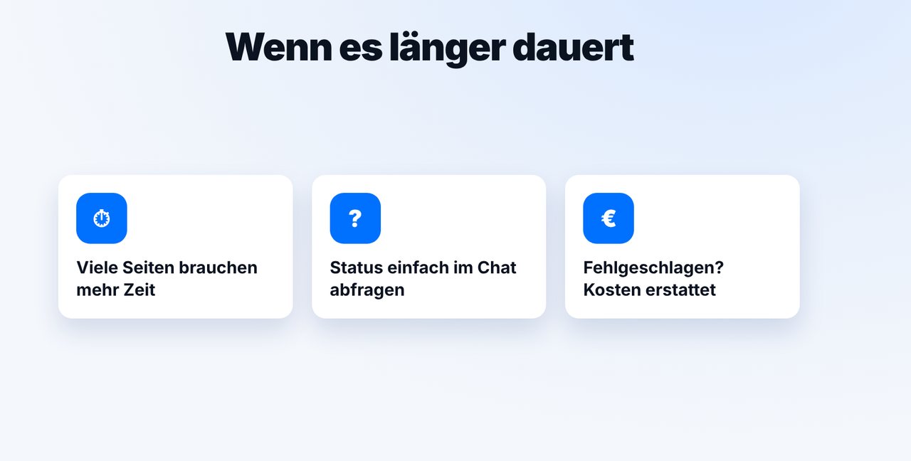 Wenn es länger dauert