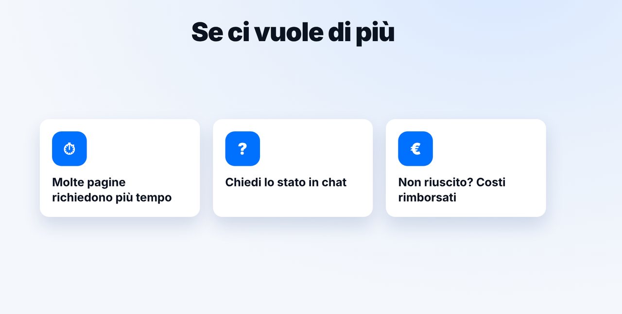 Se ci vuole di più