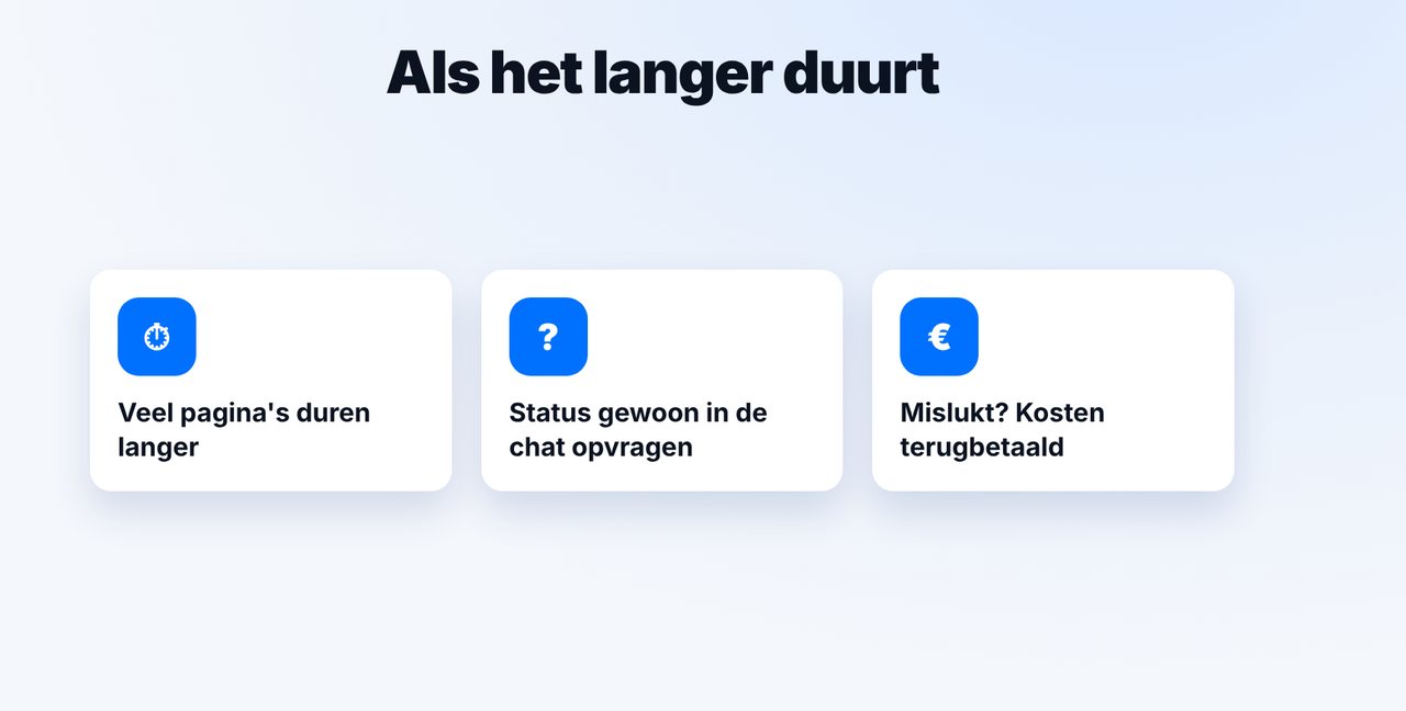 Als het langer duurt