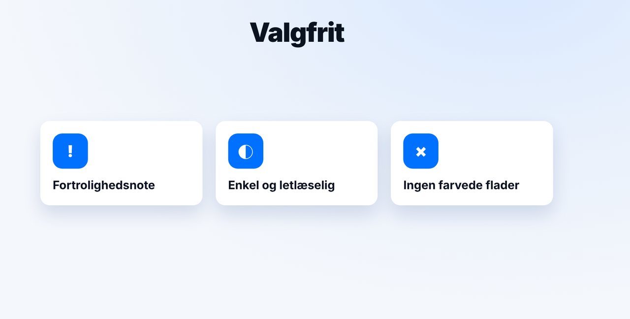 Valgfrit: fortrolighedsnote