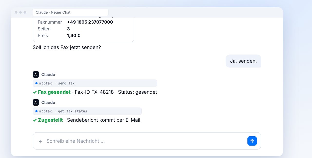 Bestätigen und senden
