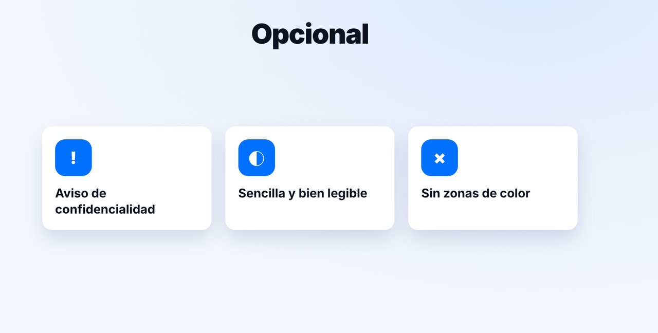 Opcional: aviso de confidencialidad