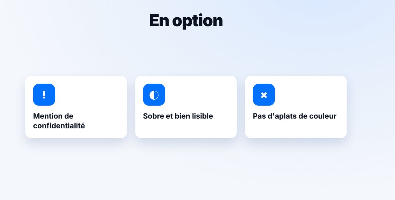 En option : mention de confidentialité