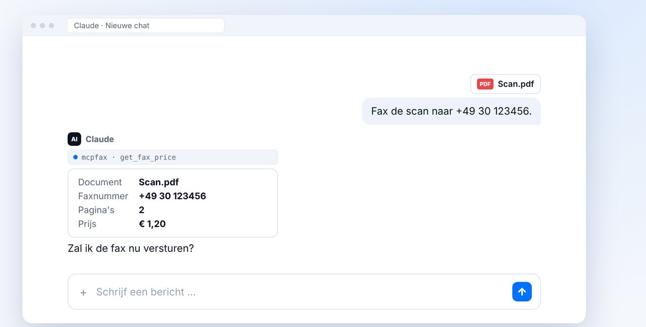 Versturen via de chat