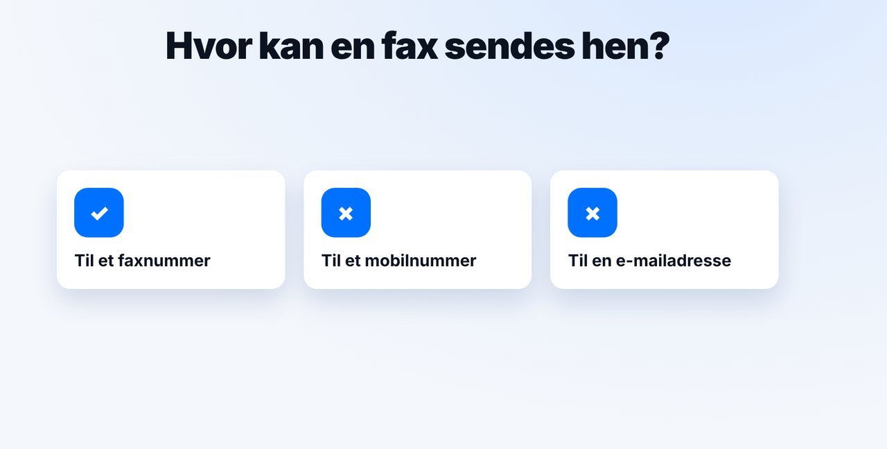 Målet skal være et faxnummer