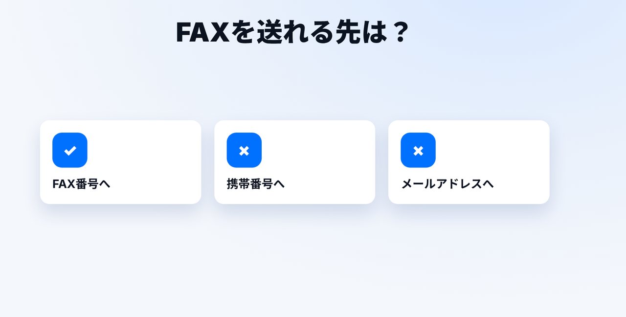 送り先はFAX番号
