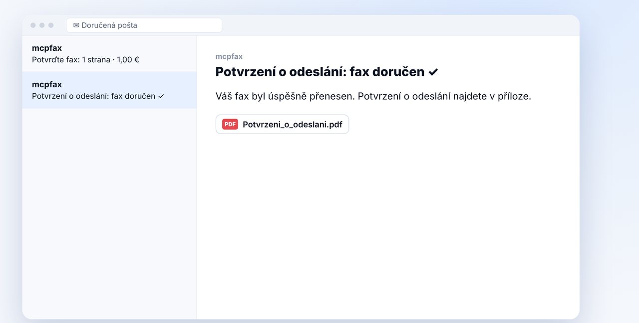 Potvrďte a obdržíte potvrzení o odeslání