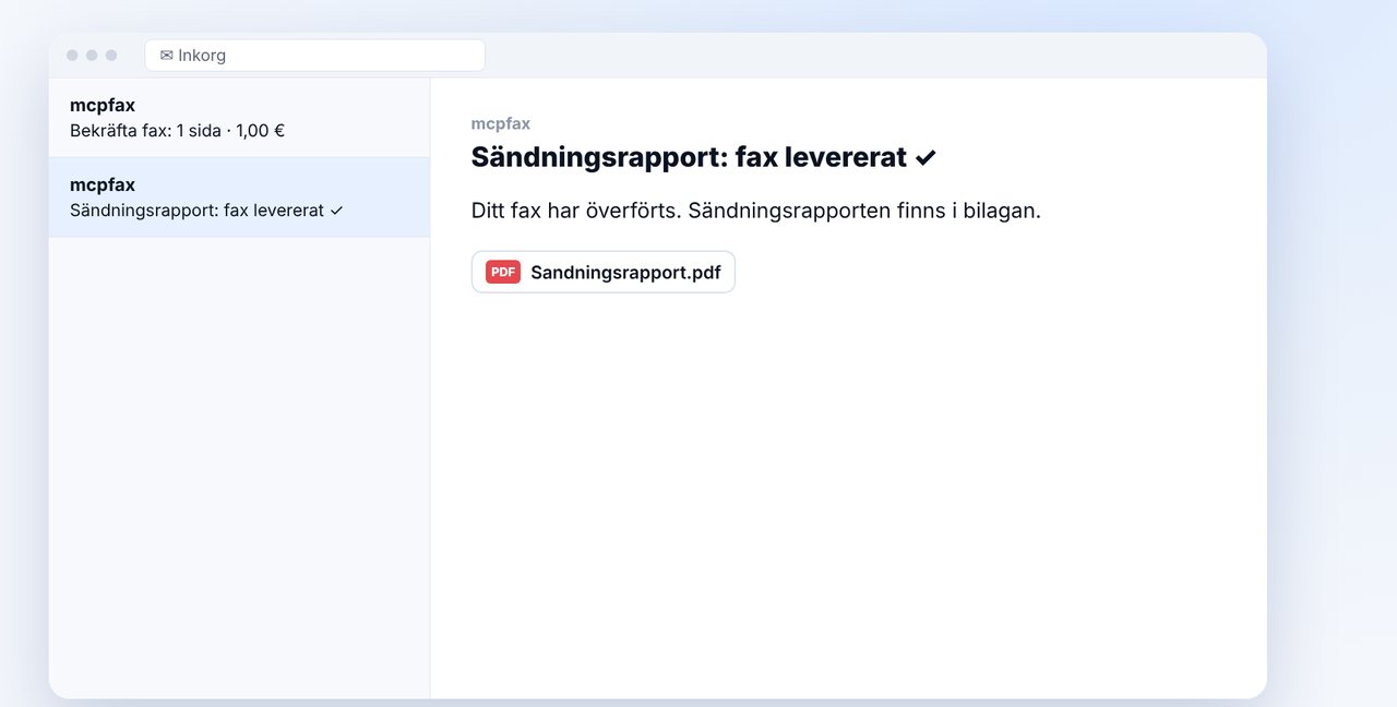 Bekräfta och få sändningsrapporten