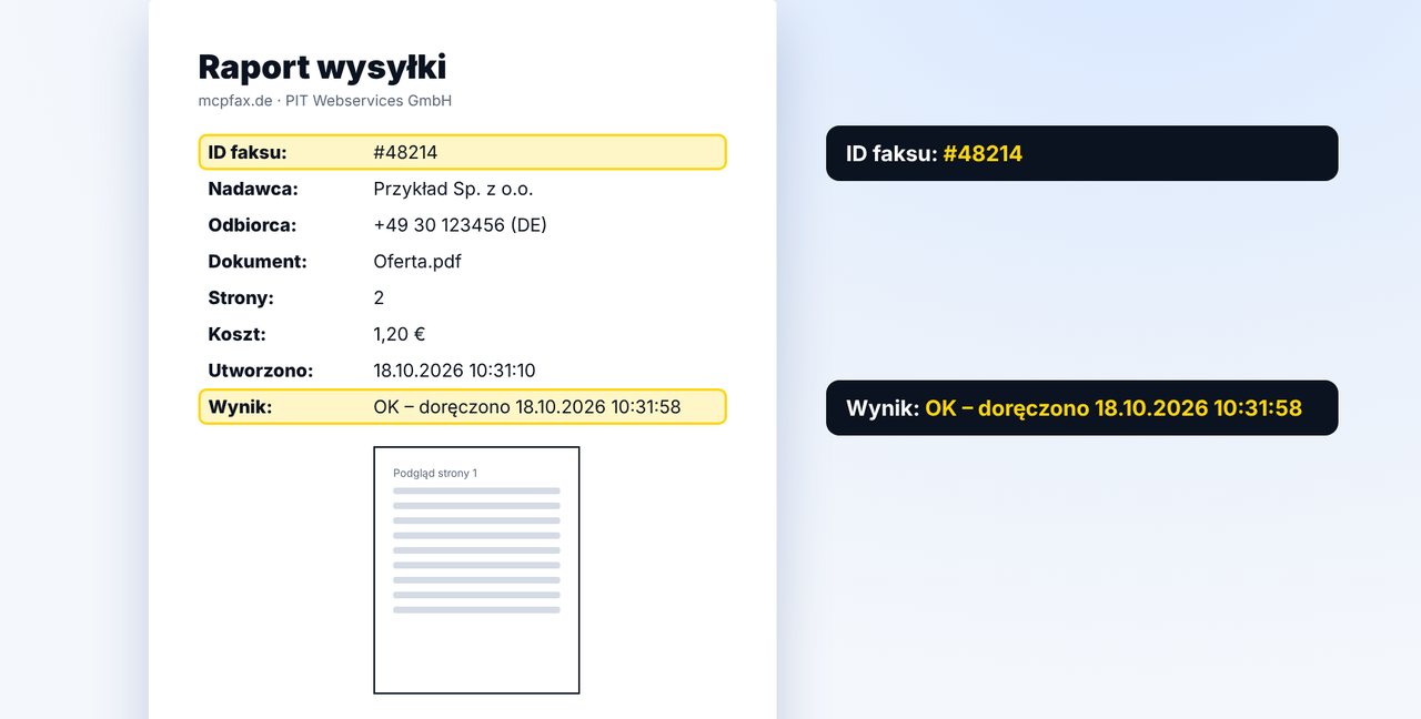 Zachowaj raport wysyłki
