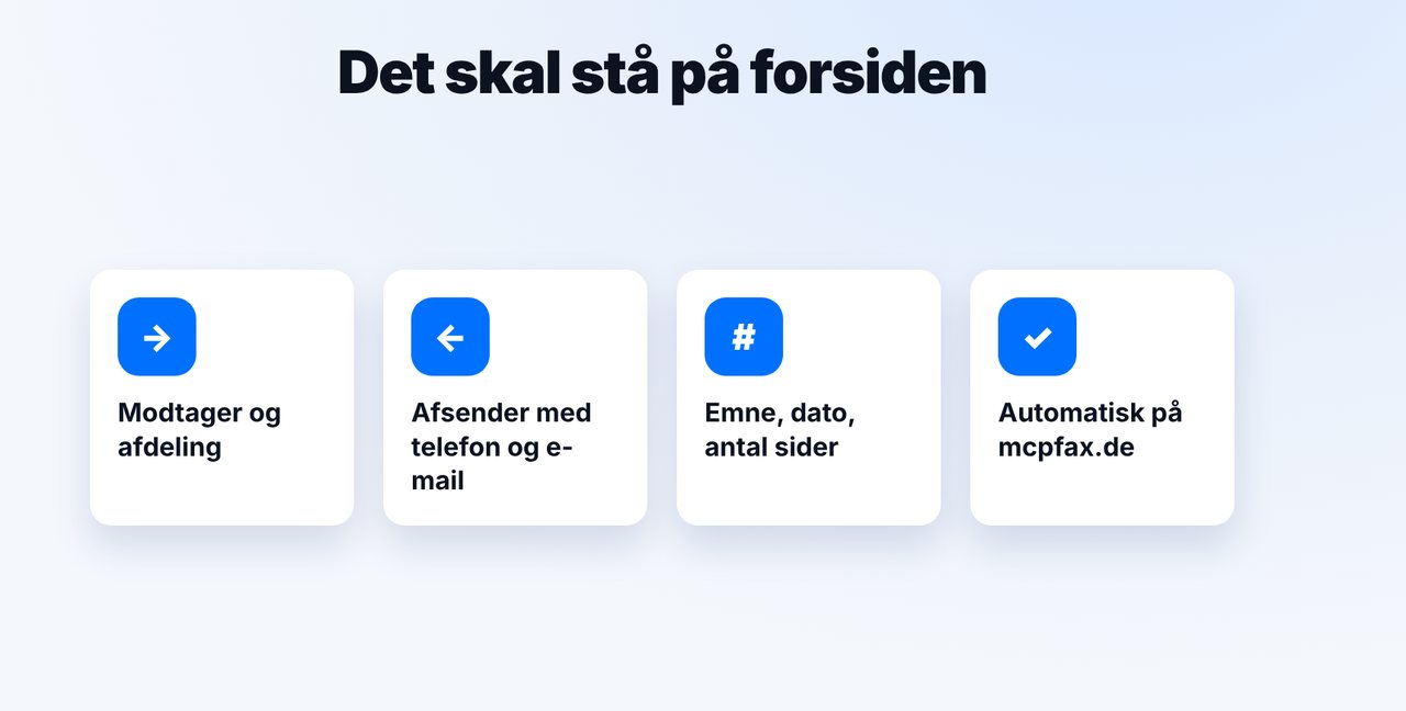 Læg en forside ved