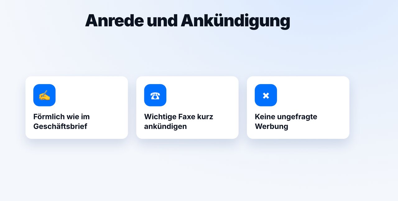 Anrede und Ankündigung