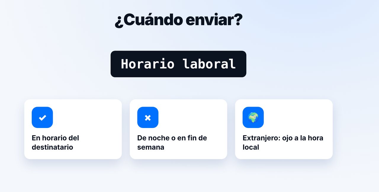Elegir la hora adecuada