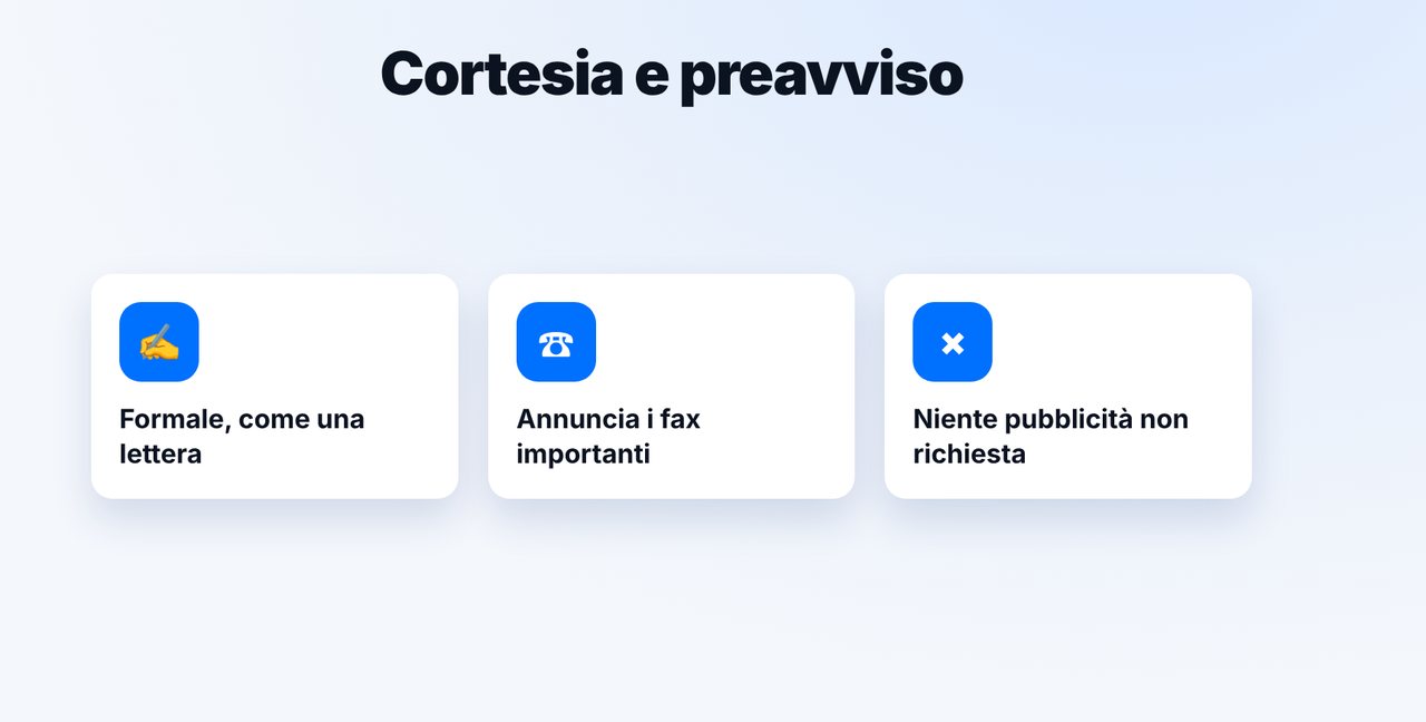 Cortesia e preavviso