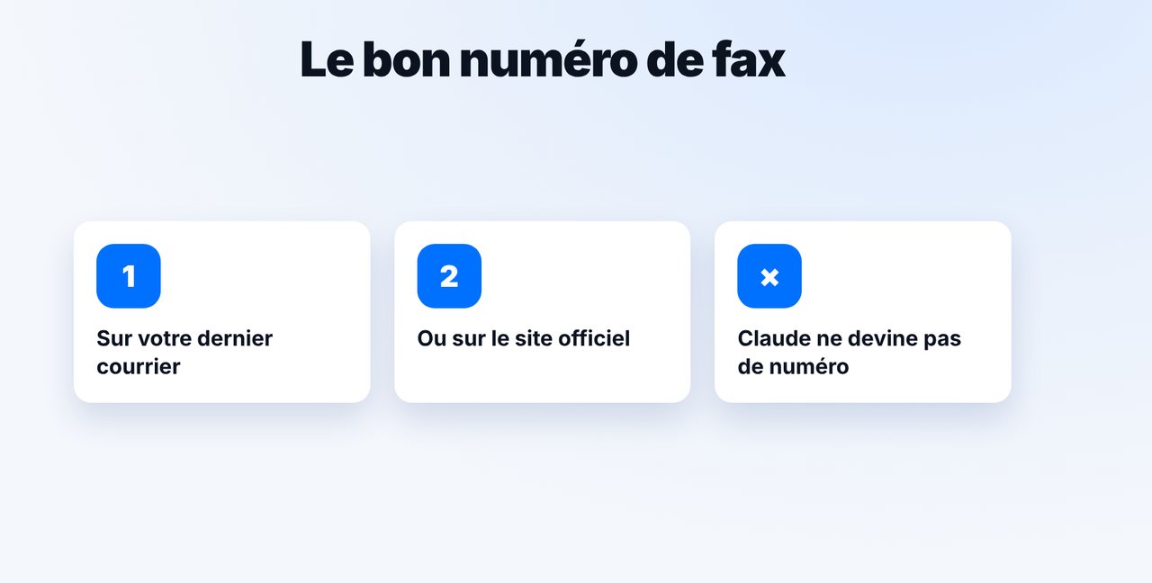 Trouver le numéro de fax