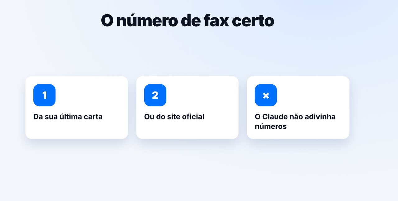 Encontrar o número de fax