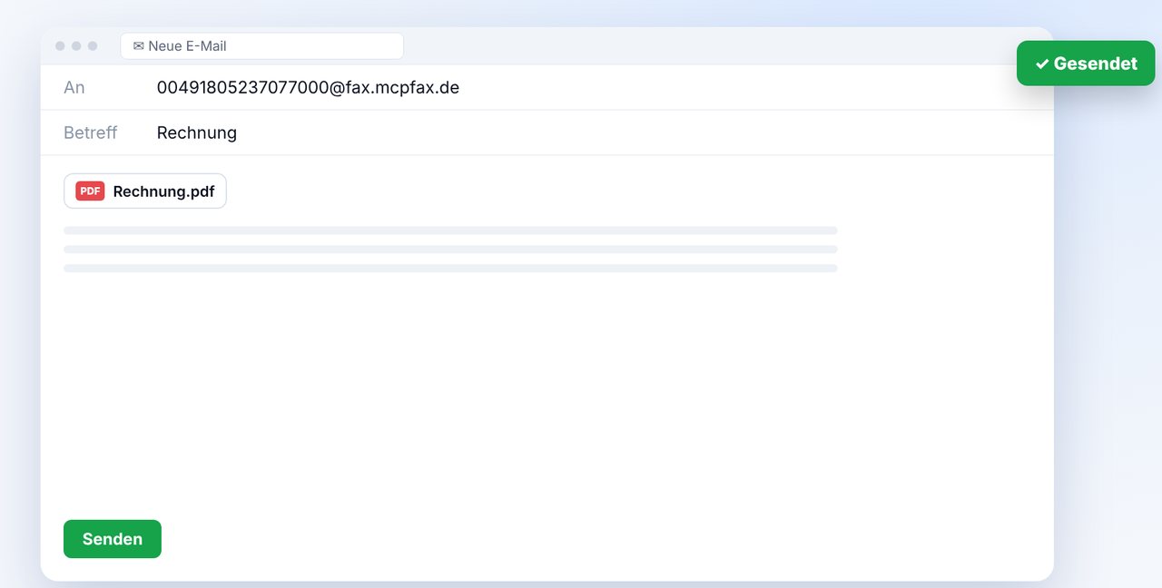 In der Mail-App faxen