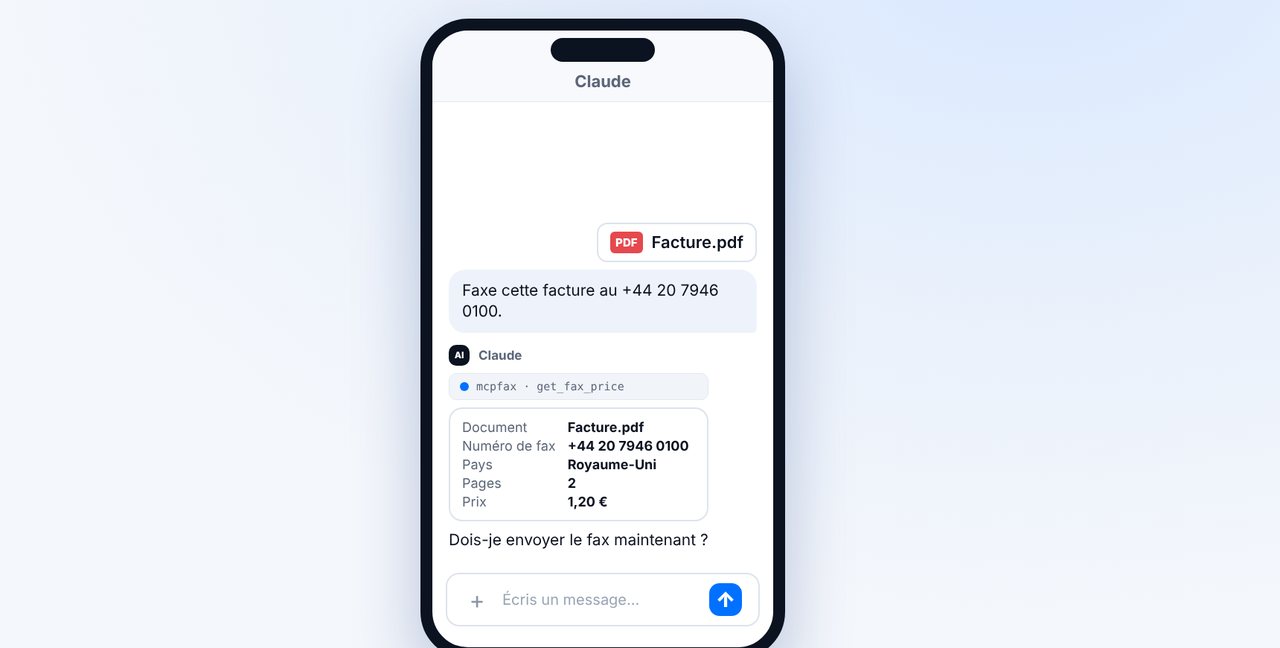 Faxer dans l'appli Claude