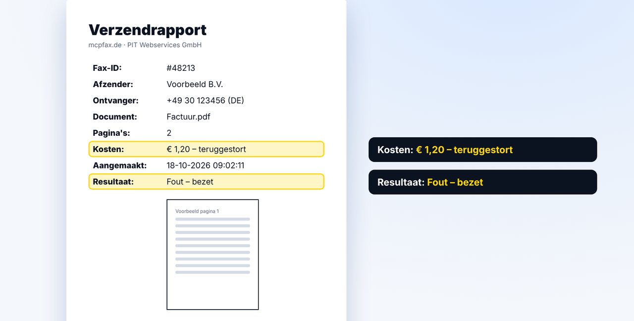 Status en verzendrapport lezen