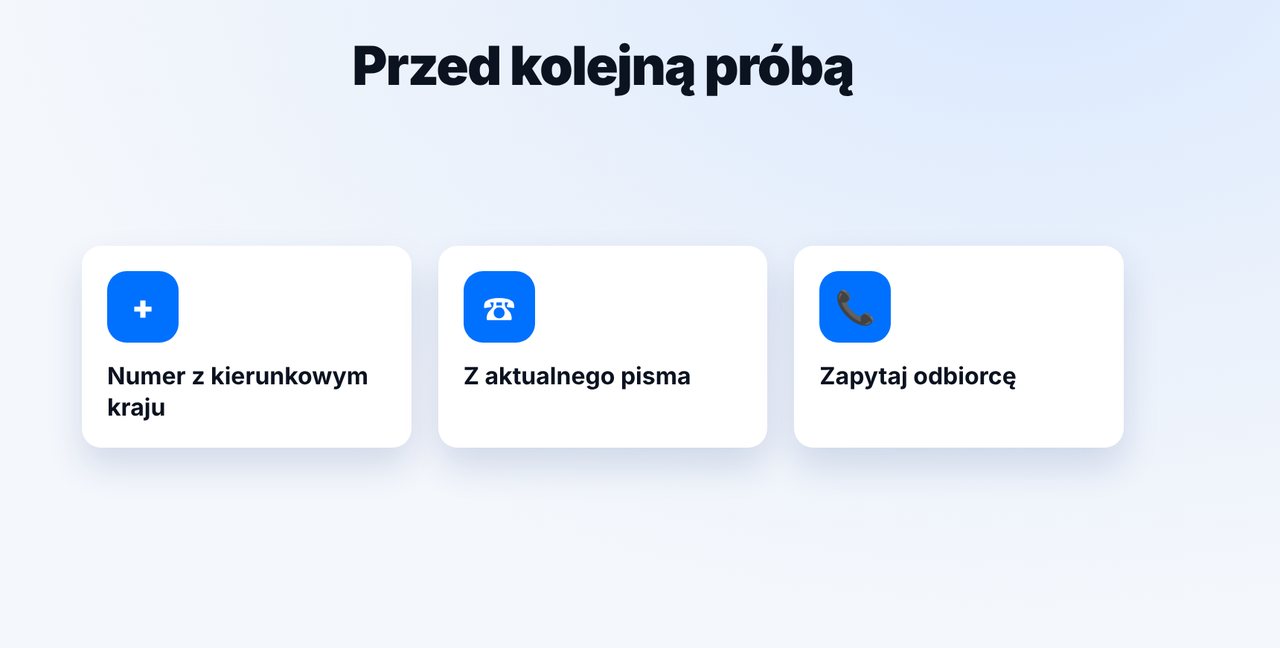 Sprawdź przed kolejną próbą