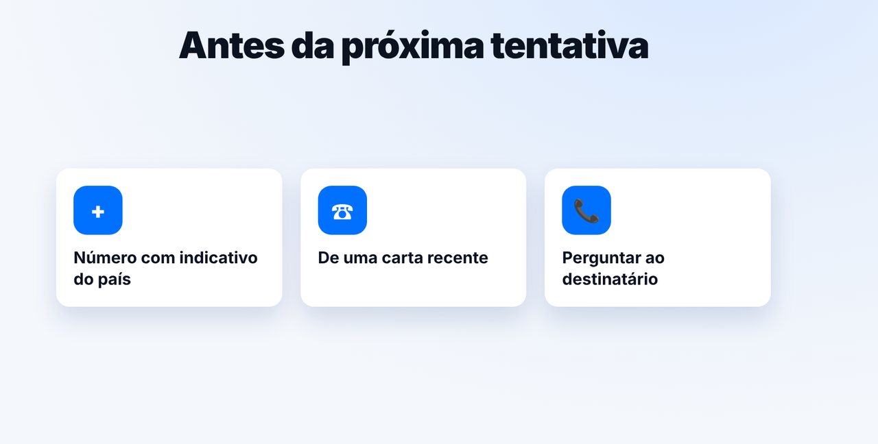Verificar antes da próxima tentativa