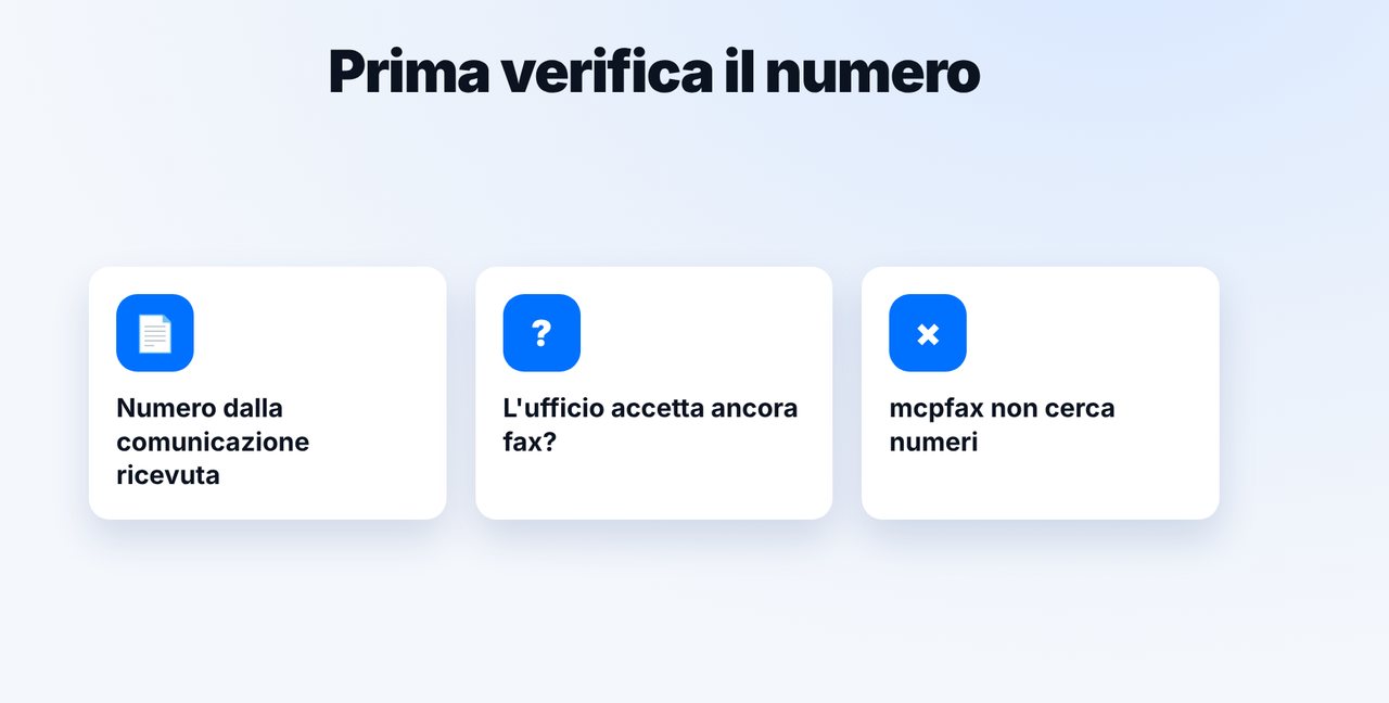 Verifica il numero di fax