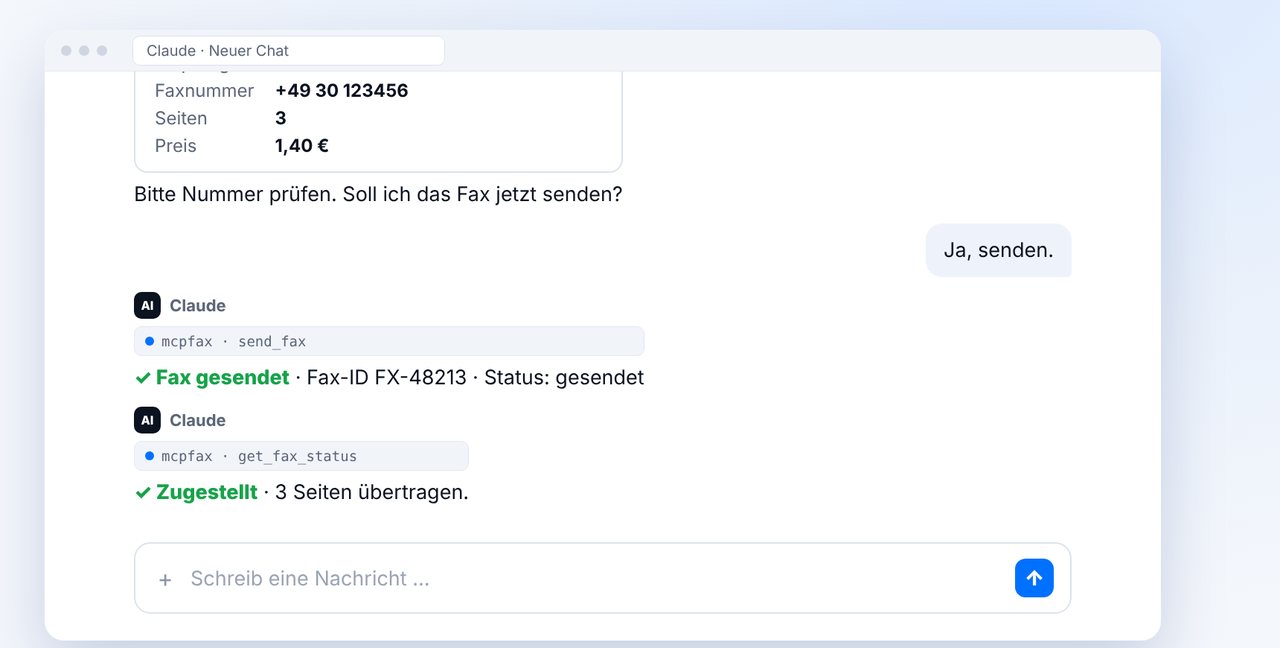 Bestätigen und Zustellung prüfen