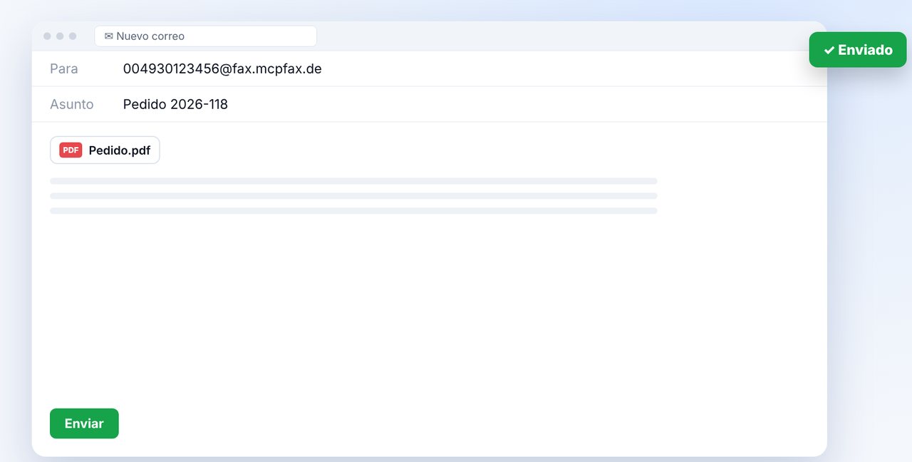 Adjuntar el documento y enviar