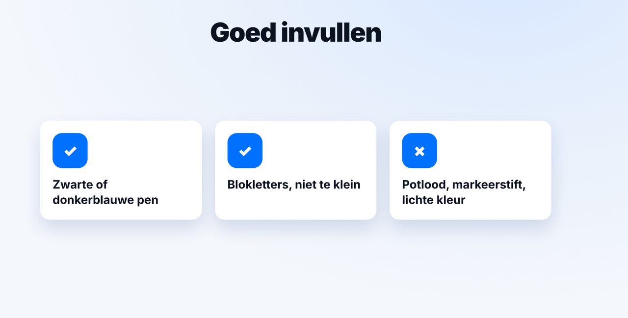 Goed invullen