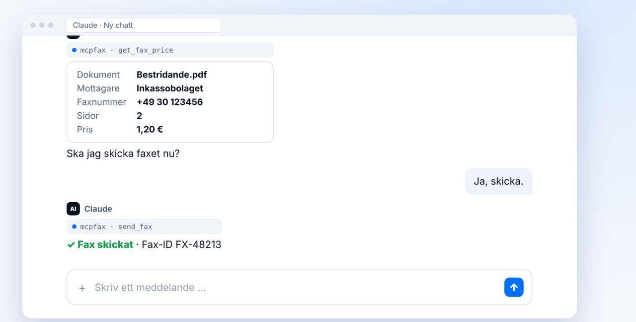 Bifoga och ange faxnummer