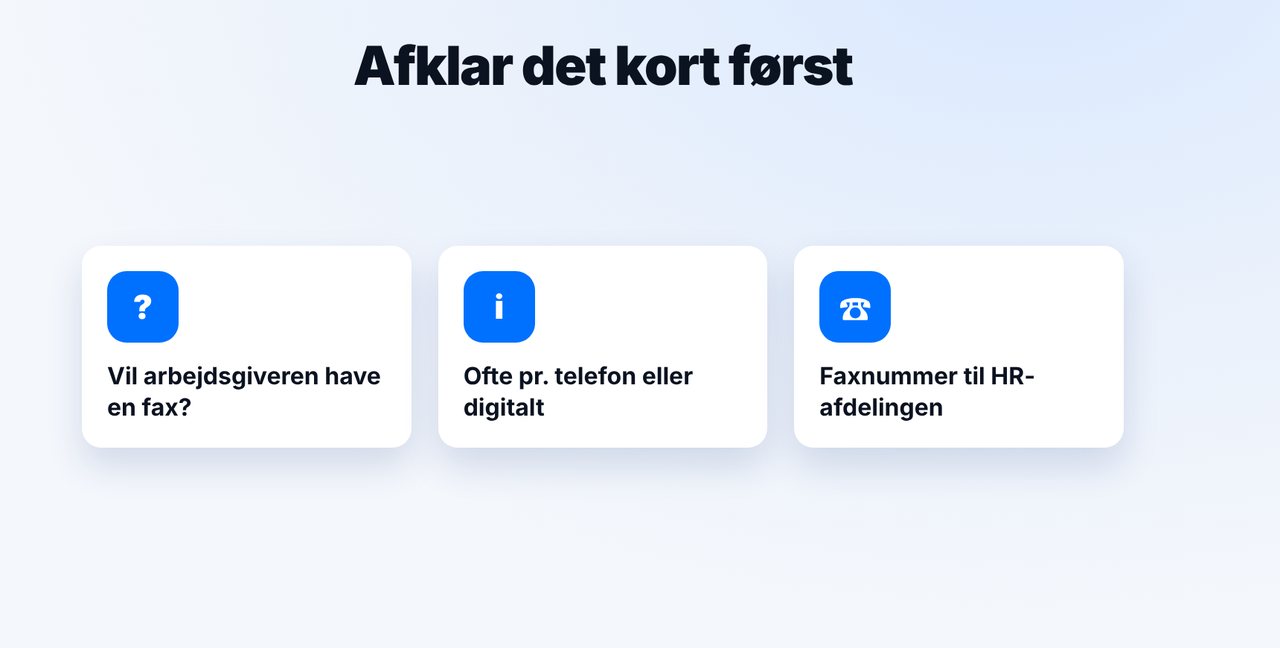 Afklar det først