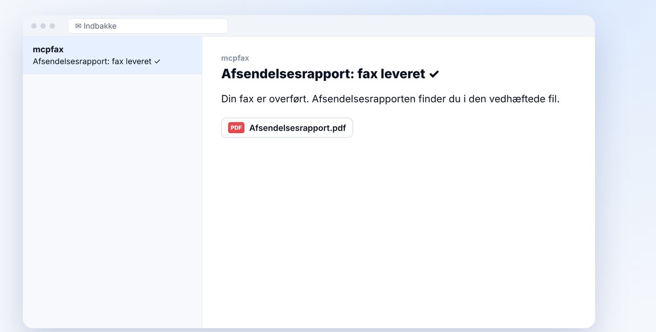 Gem afsendelsesrapporten