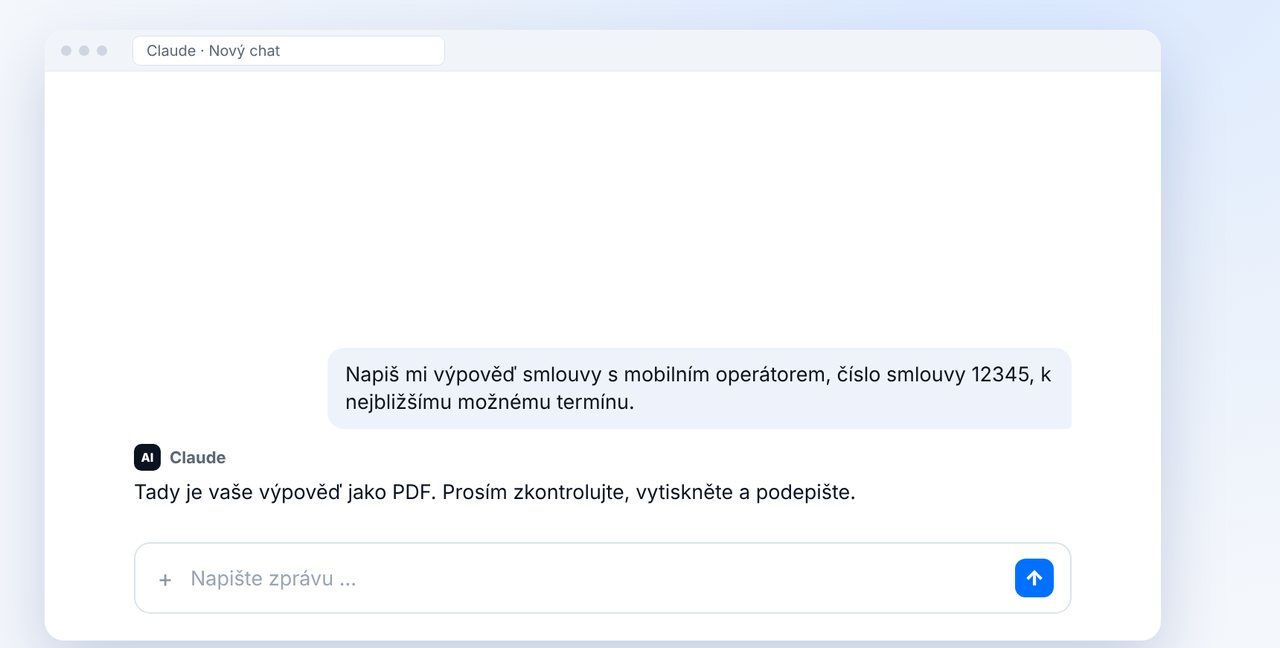 Nechte výpověď napsat