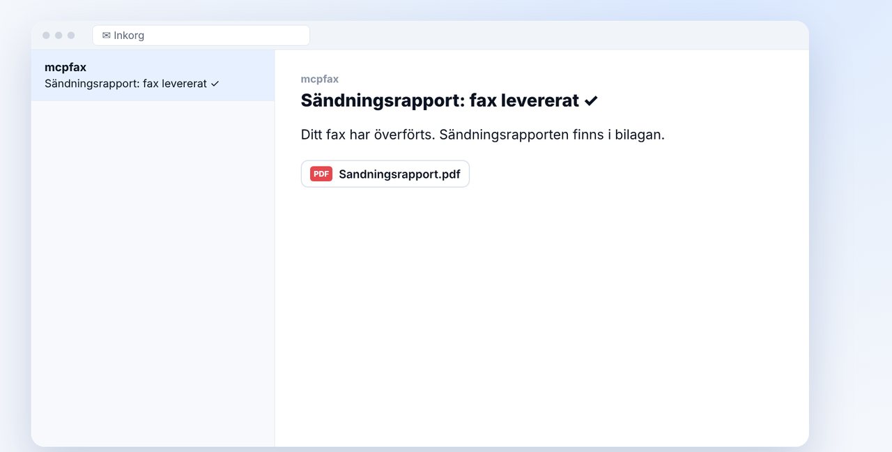 Spara sändningsrapporten