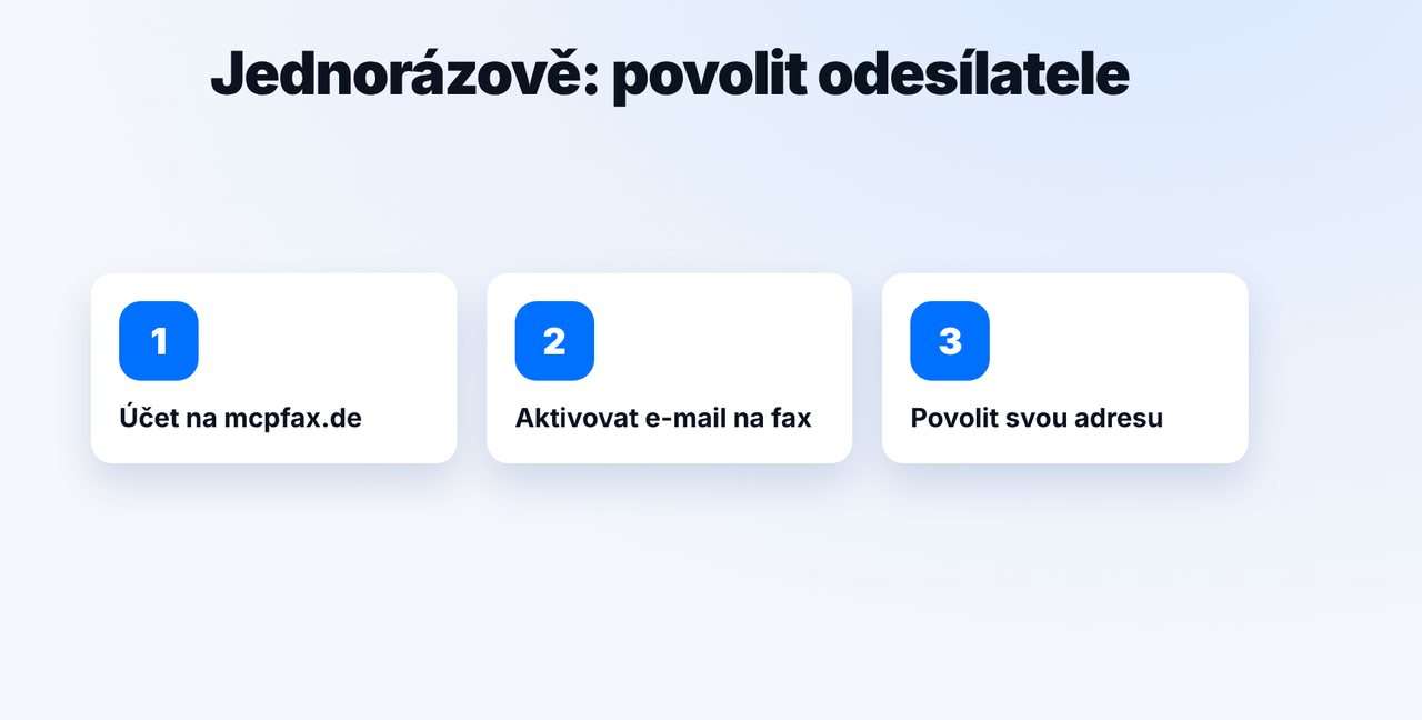 Povolte odesílatele