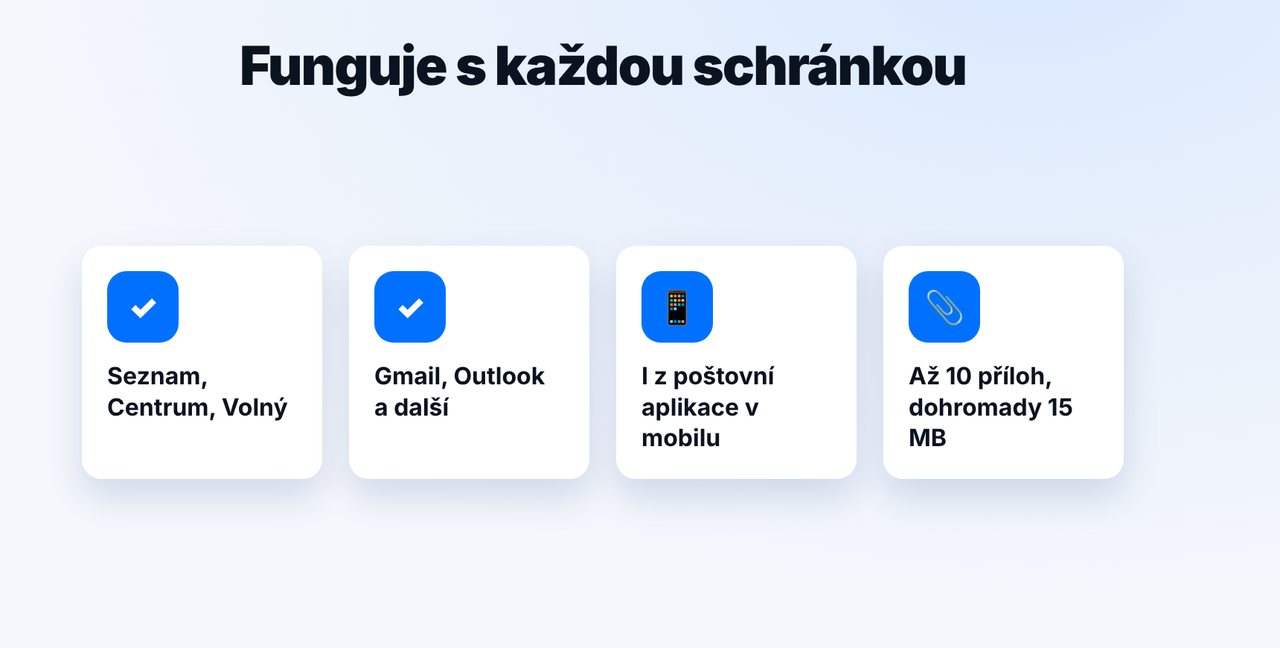 Platí pro každou schránku