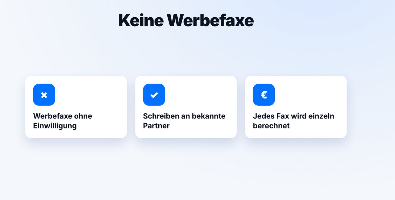 Keine Werbefaxe