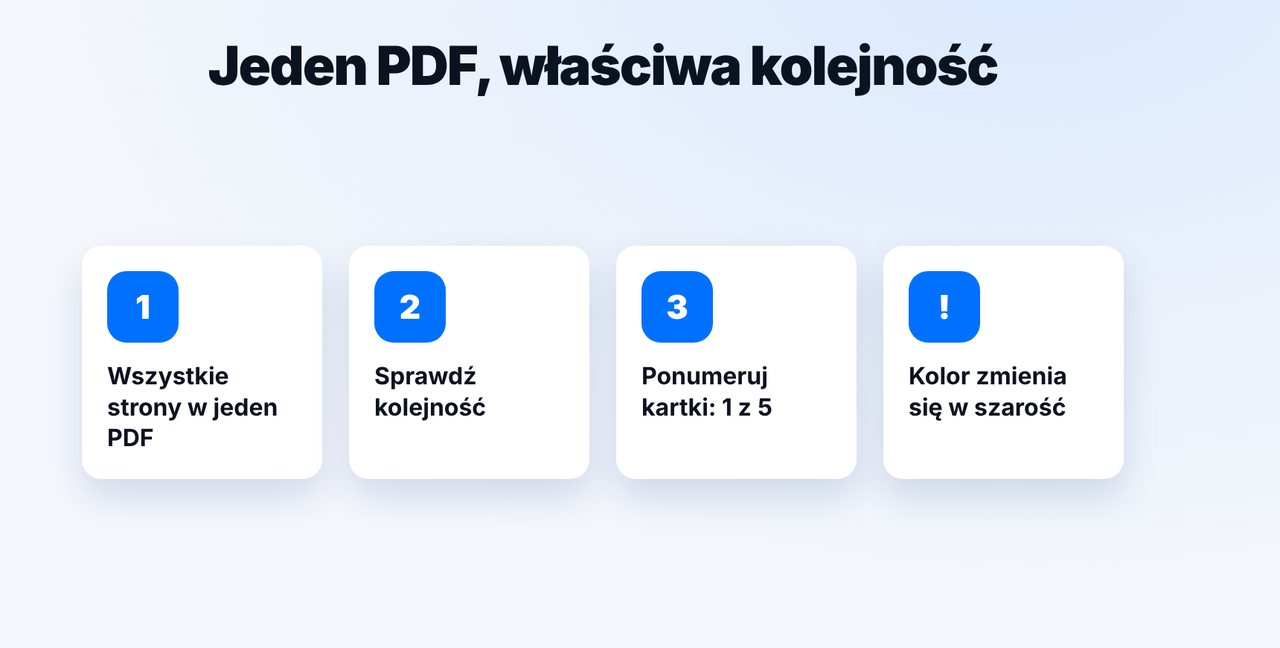 Wszystkie strony w jeden PDF