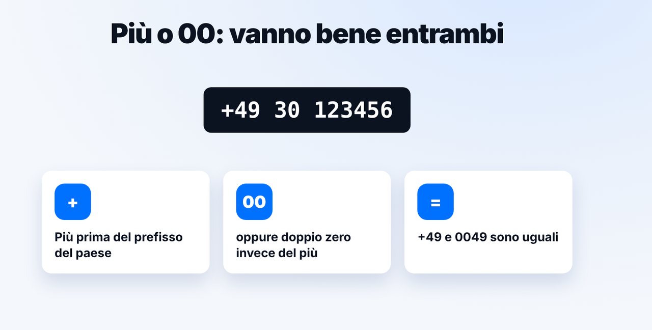 Scegli + o 00